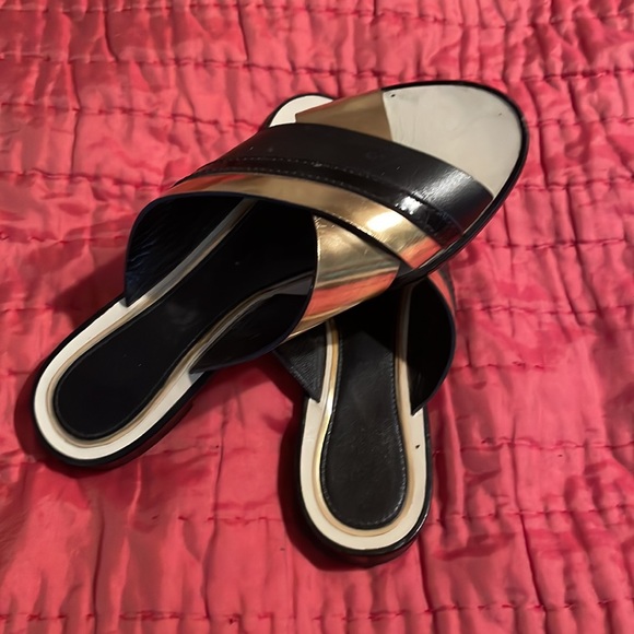 Lanvin two color Criss Cross sandal Slides - Picture 5 of 5
